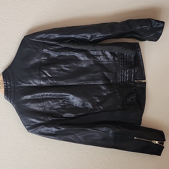 MK 100% Leather motto jacket L - Picture 4 of 13